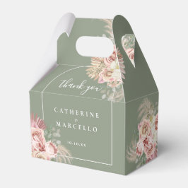 サググリーンパンパスグラス フラワーアーチ ウェディング フェイバーボックス