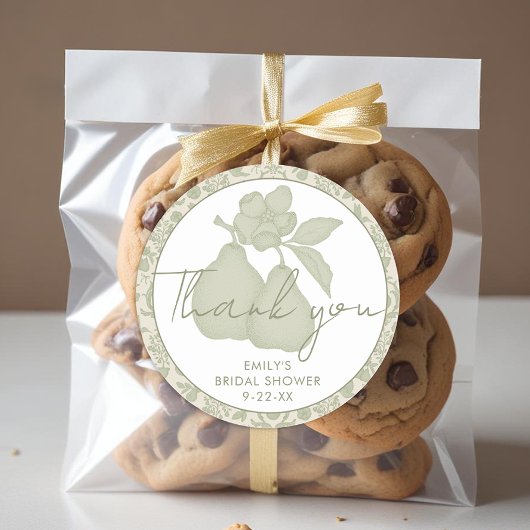 サググリーンパーフェクトペア ブライダルシャワーのお礼 ラウンドシール