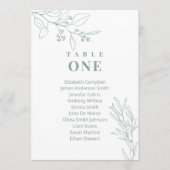 サググリーンフローラル シーティングチャート カード (正面)