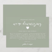 サググリーン ウェディングの縮小報告 案内状 (正面/裏面)