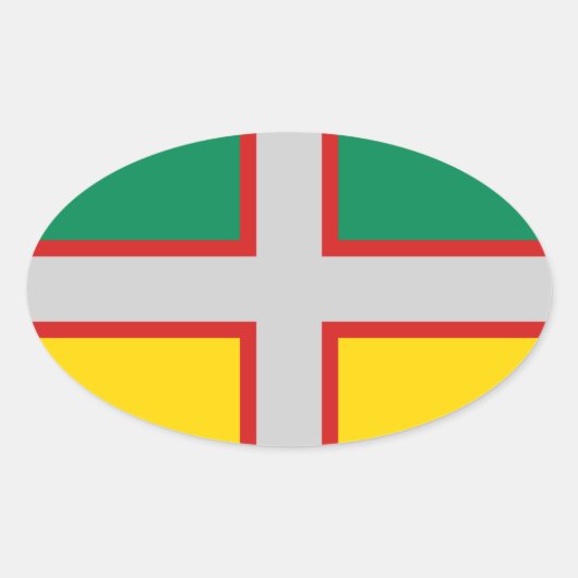 サグネー・ラック・サンジャン国旗（ケベック州） 楕円形シール (正面)