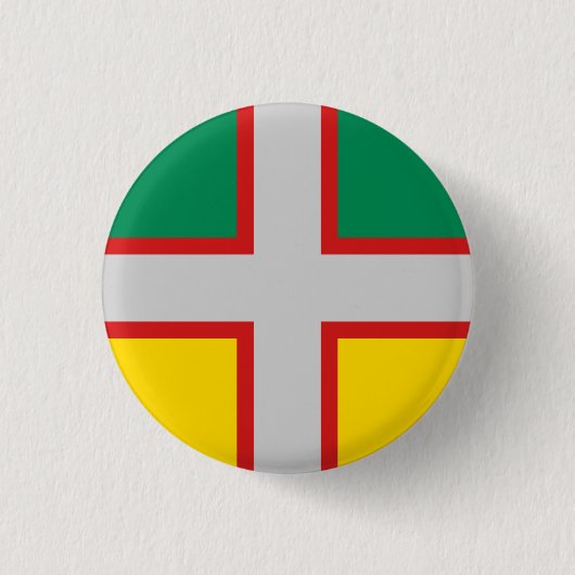 サグネー・ラック・サンジャン国旗（ケベック州） 缶バッジ (正面)