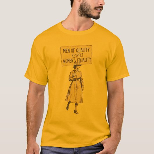 サグラゲットマーチングレディメンズ平等ティーを尊重 Tシャツ (正面)