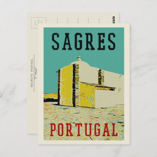 サグラスプロモントリーイラストレーションアルガルヴポルトガル ポストカード (正面/裏面)