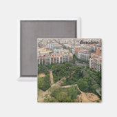 サグラダファミリアからのバルセロナパノラマ マグネット (正面/裏面)