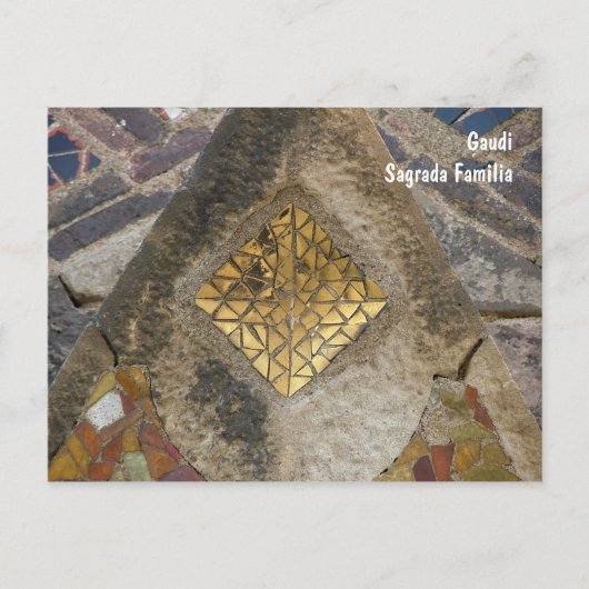 サグラダファミリアからモザイク ポストカード (正面)