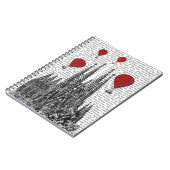 サグラダファミリアと赤い熱気球 ノートブック (左側)