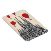 サグラダファミリアと赤ホットエアバルーン2 マグネット (右側)