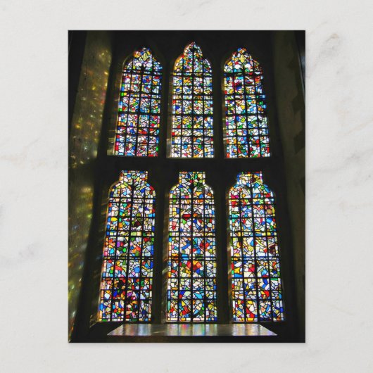 サグラダファミリアステンドグラスバルセロナ写真 ポストカード (正面)