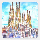 サグラダファミリアバルセロナ スクエアシール (正面)