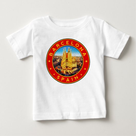 サグラダファミリアバルセロナ ベビーTシャツ (正面)