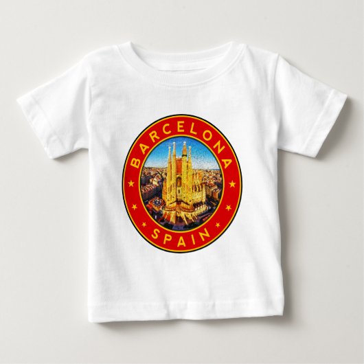 サグラダファミリアバルセロナ ベビーTシャツ (正面)