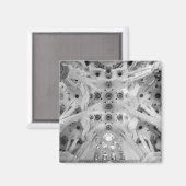 サグラダファミリア天井磁石：バルセロナ マグネット (正面/裏面)