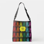 サグラダファミリア1980年代ゲームスタイルプリント クロスボディバッグ (裏面)