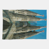 サグラダファミリア，バルセロナ キッチンタオル (横)