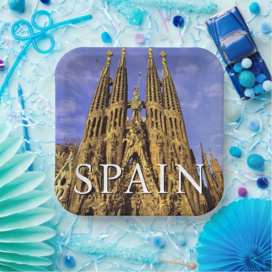 サグラダファミリア |バルセロナ(スペイン) ペーパープレート (パーティー)