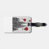 サグラダ·ファミリアと赤い熱気球 ラゲッジタグ (裏面横)