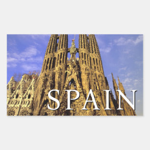 サグラダ・ファミリア バルセロナ, スペイン 長方形シール