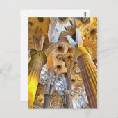 サグラダ・ファミリア。内部.ビュー16. ポストカード (正面/裏面)