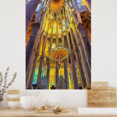 サグラダ・ファミリア。内部.ビュー22. ポスター (キッチン)