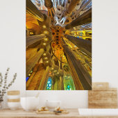 サグラダ・ファミリア。内部.ビュー26. ポスター (キッチン)