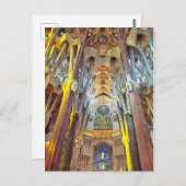 サグラダ・ファミリア。内部.ビュー29. ポストカード (正面/裏面)