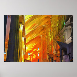 サグラダ・ファミリア。内部.ビュー2. ポスター