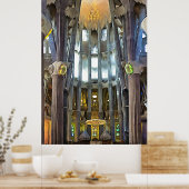 サグラダ・ファミリア。内部.ビュー6. ポスター (キッチン)