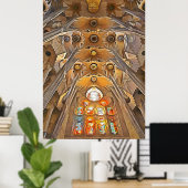 サグラダ・ファミリア。内部.ビュー7. ポスター (ホームオフィス)