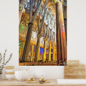 サグラダ・ファミリア。内部.ビュー9. ポスター (キッチン)