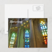 サグラダ・ファミリア。内部 ポストカード (正面/裏面)