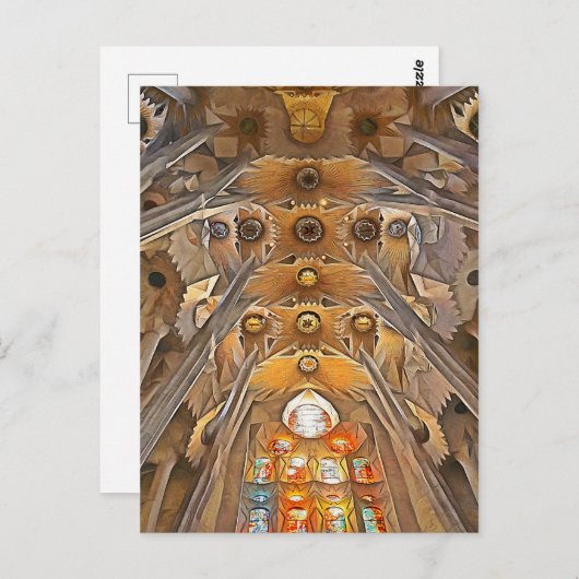サグラダ・ファミリア. 内部. 7番の景観. ポストカード (正面/裏面)