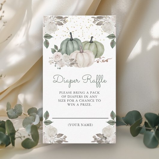 サグリーンのかぼちゃの花 秋のオムツくじ エンクロージャーカード