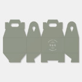 サグリーン花柄植物モノグラム カップル名 フェイバーボックス (見開き)