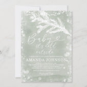 サグリーン イッツコールドアウトサイド クリスマス ベイビーシャワー 招待状 (正面)
