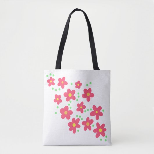 サケお洒落の花 トートバッグ (正面)