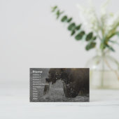 サケで食べ物を与えているヒグマ 名刺 (スタンド正面)