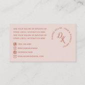 サケと赤面のモノグラムソーシャルメディア 名刺 (裏面)