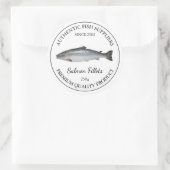 サケのフィレ包装ラベル ラウンドシール (バッグ)