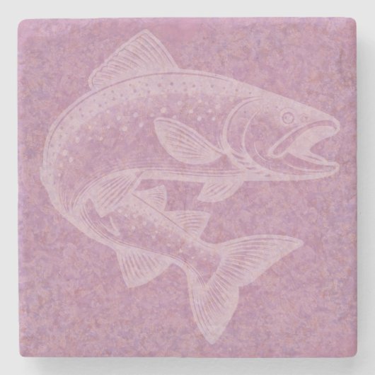 サケのライジング ストーンコースター (正面)