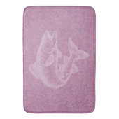 サケのライジング バスマット (正面縦)