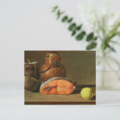 サケの切り身で生きる ポストカード (スタンド正面)