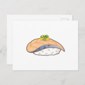 サケの焼き寿司 – かわいいグルメ ポストカード (正面/裏面)