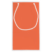 サケの珊瑚色の装飾 スモールペーパーバッグ (裏面)