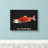 サケの赤い丸 キャンバスプリント (インサイチュ (ウッドフロア))