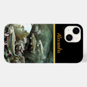 サケの魚が水文の下で泳いでいる Case-Mate iPhoneケース (裏面 (横))