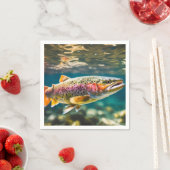 サケの魚 スタンダードカクテルナプキン (インサイチュ)