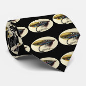 サケは黒い医者の羽の翼を飛ばします ネクタイ (ロール)