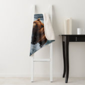 サケを捕まえる白熊 シェルパブランケット (インサイチュ)