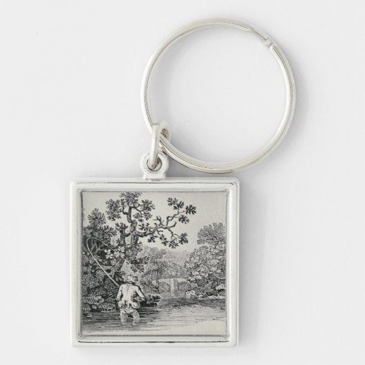 サケを遊ぶこと キーホルダー (正面)